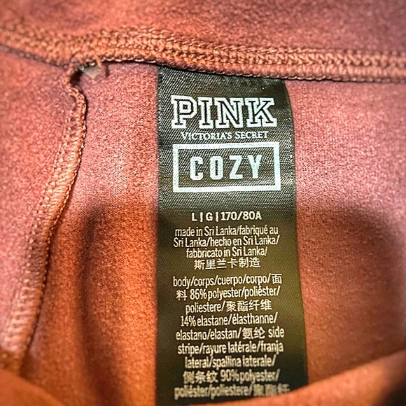 Pink by victorias secret vintage velour trimmed leggings! - Picture 2 of 3